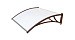 Козырьки Krovent из поликарбоната 1200х930х280 молочный (корич.кроншт)