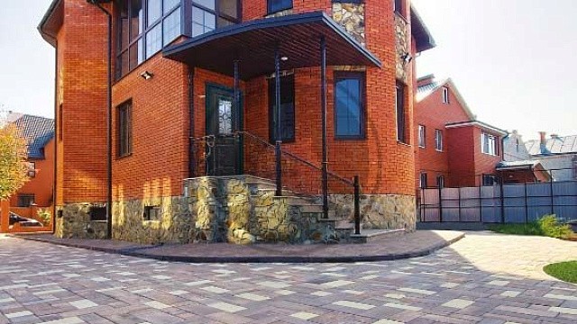 , steinrus, trotuarnaya_plitka, belyy, korichnevo_zheltyy, landshaftnyy_dizayn