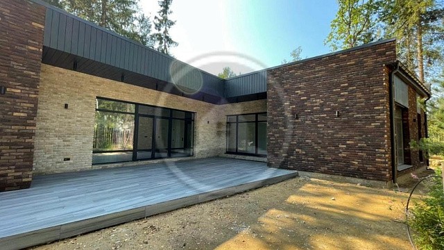 , tandem, oblitsovochnyy_kirpich, korichnevyy, dom, zabor