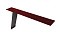 Планка карнизная фальц 130х80 0,5 Satin с пленкой RAL 3005 красное вино