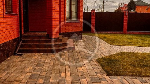 , steinrus, materialy_dlya_moshcheniya, trotuarnaya_plitka, korichnevyy_pestryy, landshaftnyy_dizayn