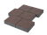 Тротуарная плитка Квадрат 30х30 «Коричневый» 80 мм