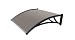 Козырьки Krovent из поликарбоната 1200х930х280 бронзовый (черный кроншт)