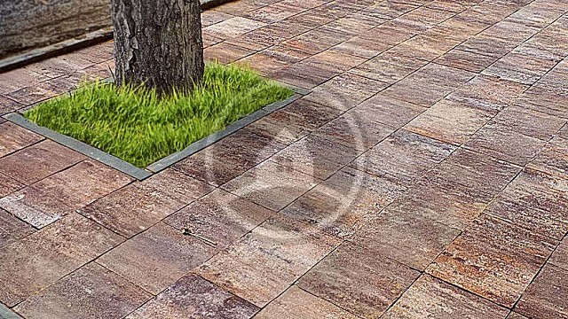 , steinrus, materialy_dlya_moshcheniya, trotuarnaya_plitka, korichnevyy_pestryy, landshaftnyy_dizayn