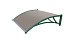 Козырьки Krovent из поликарбоната 1500х930х280 серебристый (зел. кроншт)