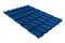 Металлочерепица Классик ("Classic") v02 0,5 Satin RAL 5005 сигнальный синий