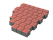 Тротуарная плитка Квадрат 10х10 «Красный» 60 мм