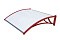 Козырьки Krovent из поликарбоната 1500х930х280 молочный (красн. кроншт)