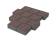 Тротуарная плитка Квадрат 20х20 «Коричневый» 60 мм