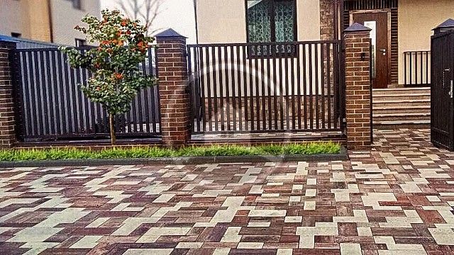 , steinrus, materialy_dlya_moshcheniya, trotuarnaya_plitka, belyy, korichnevyy, landshaftnyy_dizayn