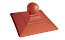 Клинкерный заборный оголовок KING KLINKER Royal 01 Ruby red, 445*445*250 мм