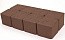 Клинкерная брусчатка Lode Brunis коричневая шероховатая, 60*60*52 мм