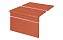 Клинкерный романский набор ступени King Klinker рифленый 01 Ruby red, 330/175*245*12 мм