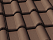 Цементно-песчаная черепица рядовая, ФП, Темно-коричневый, Braas