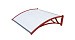 Козырьки Krovent из поликарбоната 1200х930х280 молочн.(крас. кроншт)