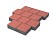 Тротуарная плитка Квадрат 20х20 «Красный» 60 мм