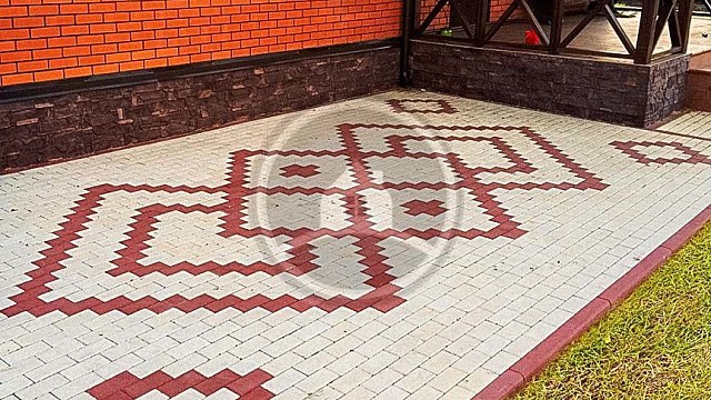 , steinrus, trotuarnaya_plitka, belyy, krasnyy, landshaftnyy_dizayn