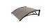 Козырьки Krovent из поликарбоната 1200х930х280 бронзовый (корич.кроншт)