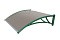 Козырьки Krovent из поликарбоната 1500х930х280 серебристый (зел. кроншт)