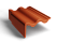 Боковая левая черепица Classic Кирпично-красный