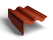 Боковая левая черепица Classic Красный
