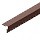 Угол сайдинга наружный 50х50мм фактурный (Коричневый (RAL8017))