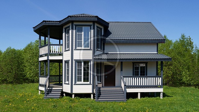 , metallocherepitsa, oblitsovochnyy_kirpich, sofity, korichnevyy, dom