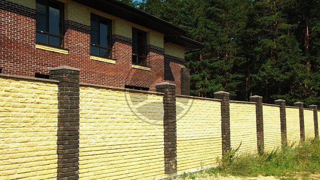 , perel, qbrick, tandem, oblitsovochnyy_kirpich, tsementno_peschanaya_cherepitsa, bavarskaya_kladka, belyy, zheltyy, chernyy, dom, zabor